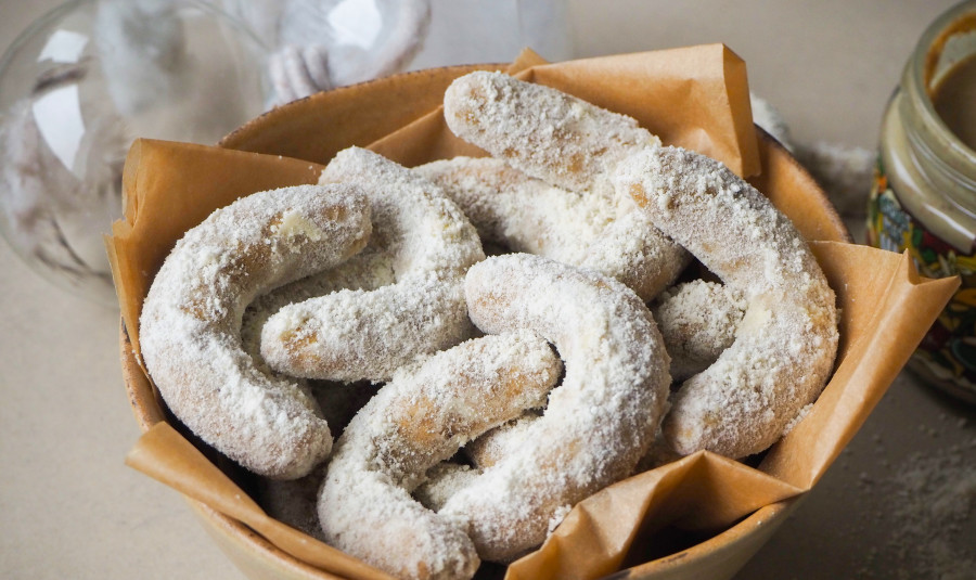 Špaldové vanilkové rohlíčky